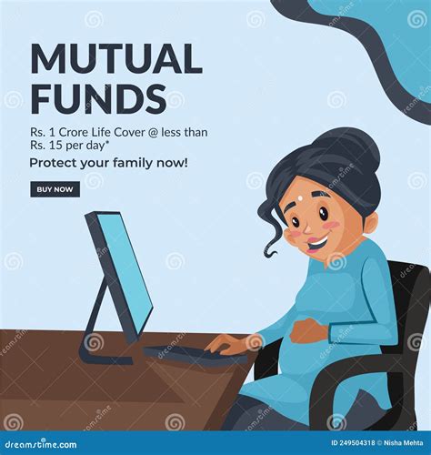 Mutual Funds Cartoon Style Banner Design Stock Vector Illustration Of