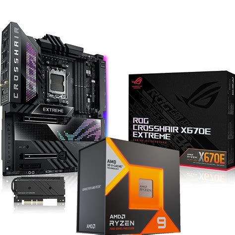 Kit Upgrade AMD Ryzen 9 7950X3D Placa Mãe ASUS ROG X670E EXTREME