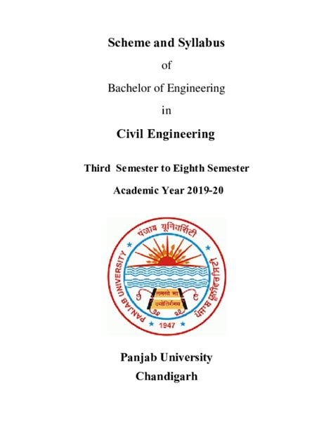 Pdf Scheme And Syllabus Of Bachelor Of Engineering In Civil Engineering