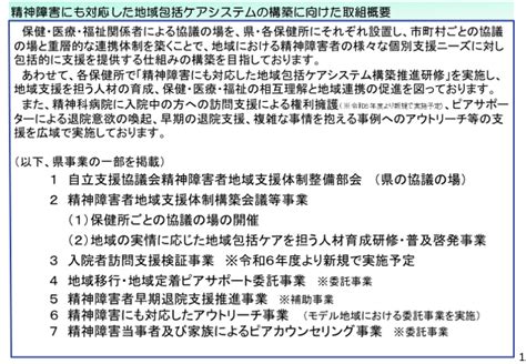 精神障害にも対応した地域包括ケアシステムについて 埼玉県