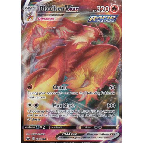 Blaziken VMAX 021 198 Sword Shield Chilling Reign