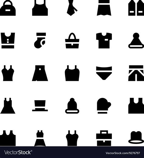 Clothes Apparel And Garments Icons 2 Royalty Free Vector