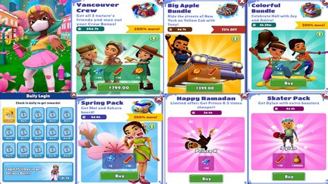 ALL UPCOMING BUNDLES OF SUBWAY SURFERS WORLD TOUR VANCOUVER 2022 BY