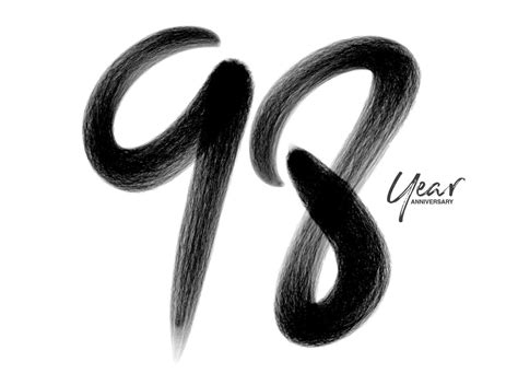 98 Years Anniversary Celebration Vector Template 98 Years Logo Design