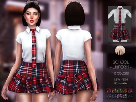 The Sims Resource: School Uniform BD99 by busra-tr • Sims 4 Downloads