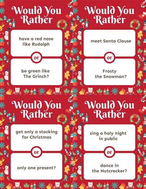 75 Christmas Would You Rather Questions & Game - Play Party Plan