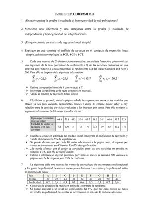 Lista De Ejercicios Iii Anova De Un Factor Universidad De Piura