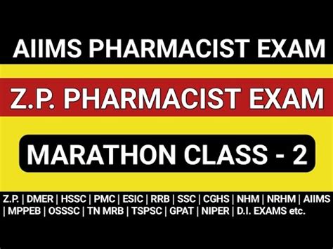 AIIMS Pharmacist Exam Preparation Z P Pharmacist Exam Preparation