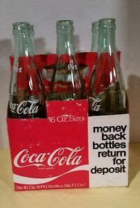 Coke Vintage Coca Cola Bottles Six 6 Pack One Pint Bottles With