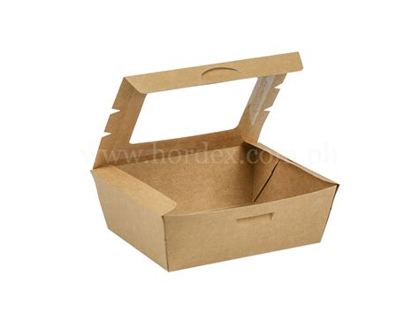 PKW 48 Kraft Paper Mealbox With Window Hordex Enterprises Food