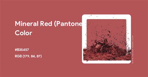 Mineral Red Pantone Color Hex Code Is B35457