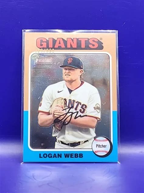 2024 RÉFRACTEURS TOPPS Heritage 999 Logan Webb San Francisco Géants