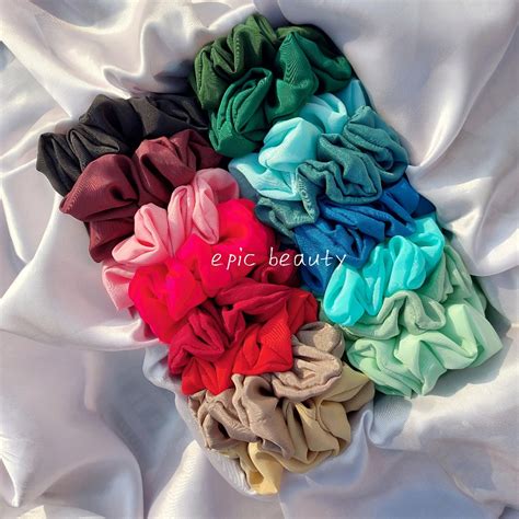 Buy Set Of 16 Scrunchies Silk Satin Scrunchie Soft Scrunchies Online In