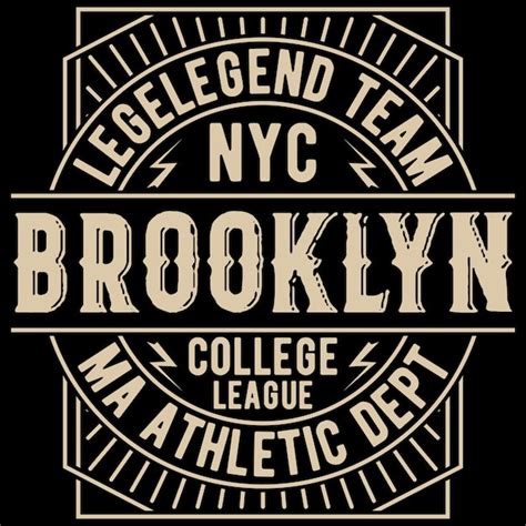 Premium Vector Legelegend Team Nyc Brooklyn College League Ma