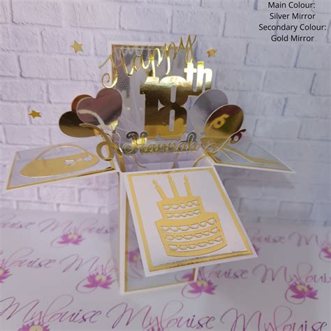 Personalised Pop Up Happy 21st Birthday Card In A Box Rose Etsy