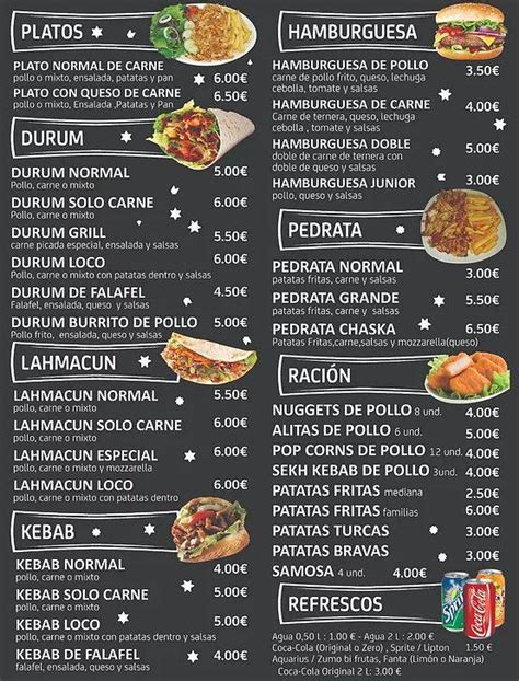 Menu At Ikusi Doner Kebab Restaurant Bilbao