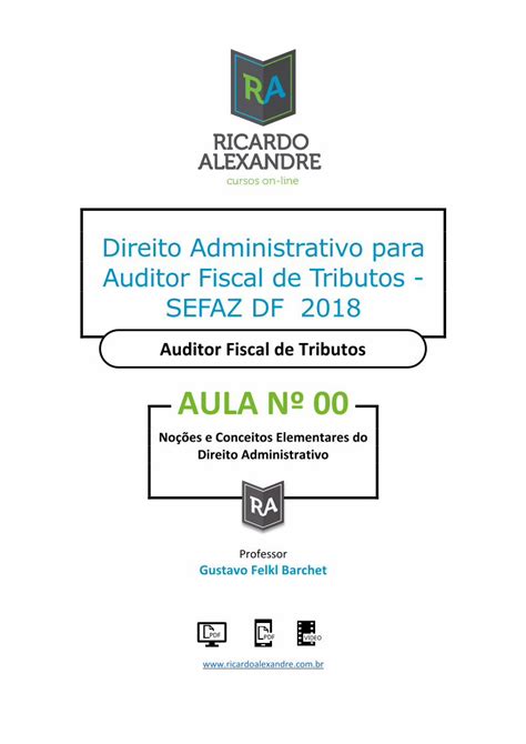 Pdf Aula N Ricardoalexandre Br Direito Administrativo