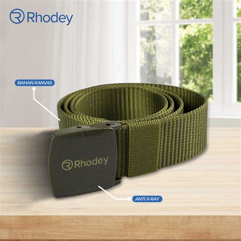 Rhodey Tali Ikat Pinggang Pria Anti X Ray Plastik Automatic Buckle