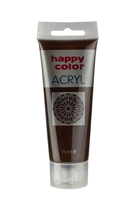 FARBA SZKOLNA AKRYLOWA HAPPY COLOR W TUBCE 75 ML ciemnobrązowy 75