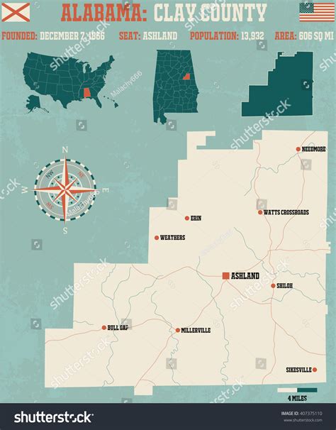 Large Detailed Map Infos About Clay Stock Vector Royalty Free