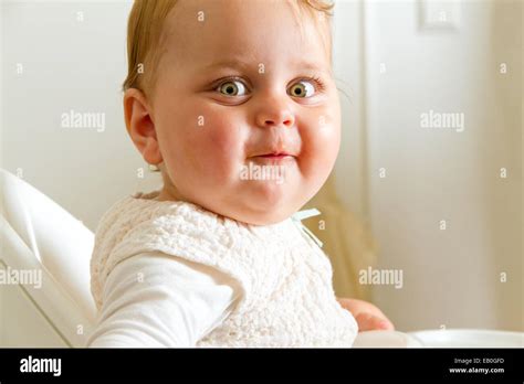 Portrait Of A Happy Baby Girl Stock Photo Alamy