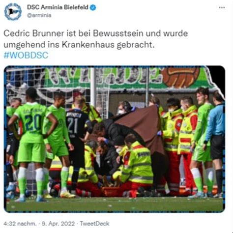 Arminia Bielefeld Brunner Ist Nach Zusammenprall Bei Bewusstsein