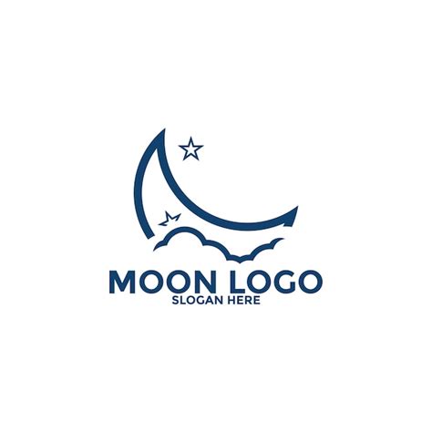 Mond Logo Vektorsymbol Einfache Mond Logo Design Vorlage Premium Vektor