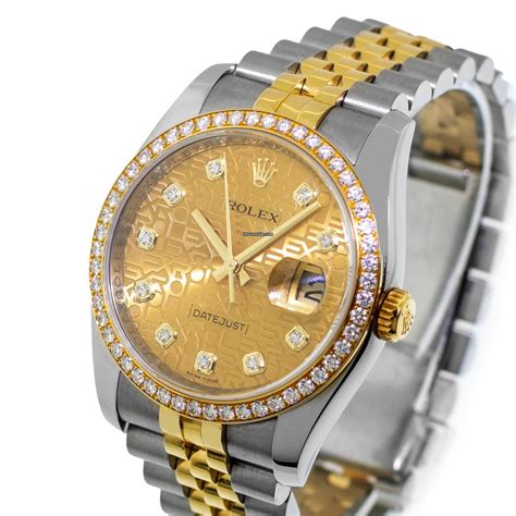 Rolex Datejust 36mm Yellow Gold Steel Champagne Jubilee For