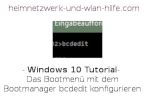 Das Windows 10 Bootmenü mit dem Bootmanager bcdedit konfigurieren