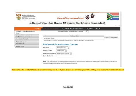 Adult Matric Exam Registrations