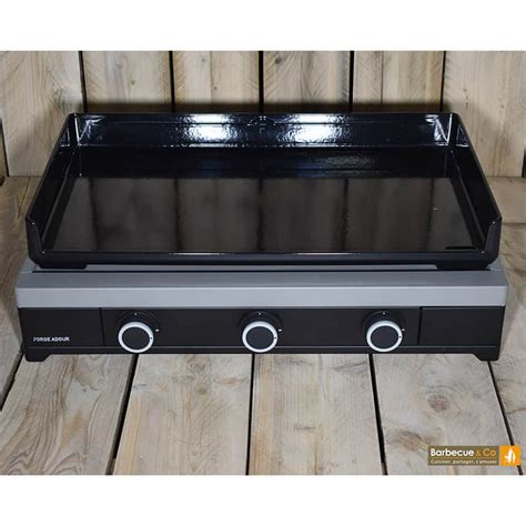 Plancha Gaz Sur Chariot Forge Adour Modern 75 Acier