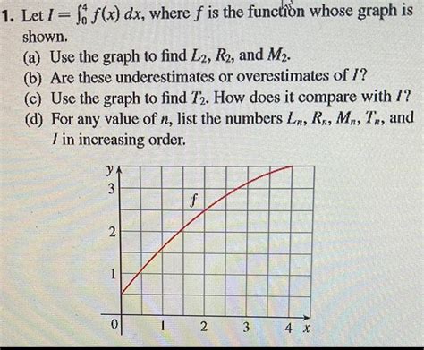 Answered 1 Let I F X Dx Where F Is The Function Whose Graph Is Shown Kunduz