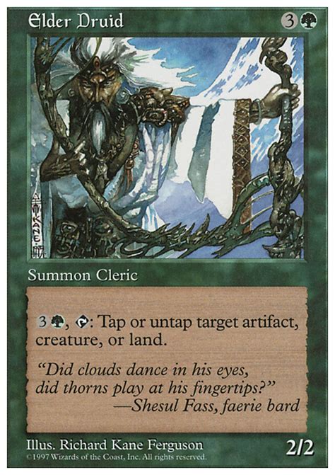 Elder Druid Magic The Gathering Mtg Card