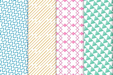 Free Vector Minimal Geometric Pattern Collection