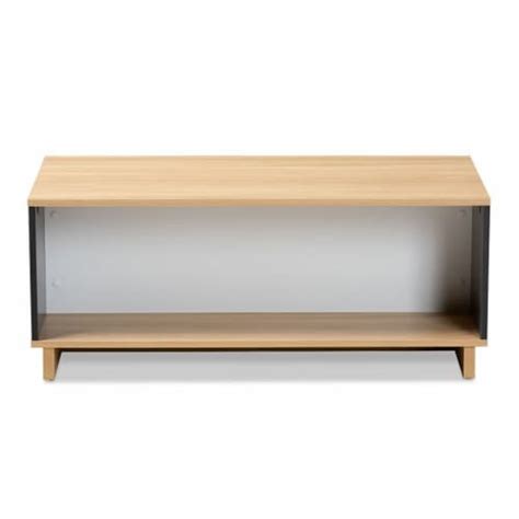 Bowery Hill Brown And Grey Finished Wood Storage Coffee Table Fred