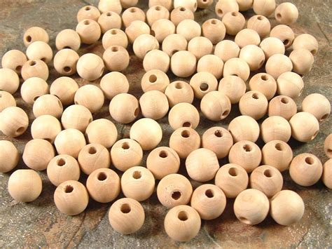 50 Wood Beads Round 12 Inch 12mm Unfinished Round By Wooweeble