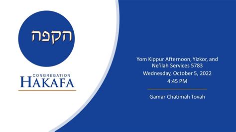 Yom Kippur Afternoon Yizkor N Eelah Havdallah Service YouTube