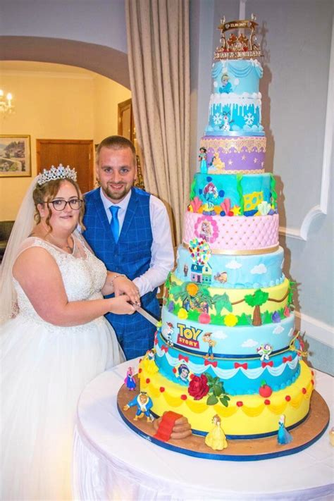 Couple Ties The Knot With Tiered Disney Wedding Cake Inside The