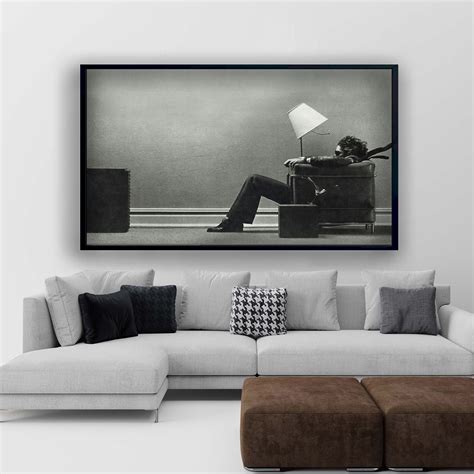 Blown Away Guy Maxell Ad Steve Steigman Poster Framed Canvas