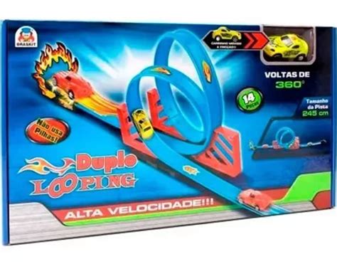 Pista De Carrinho Duplo Looping Hot A Fric O Braskit Brinq Parcelamento Sem Juros
