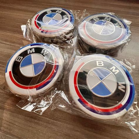 7pcs Oem Bmw Logo 50th Year Anniversary Emblem Caps 82 74 68 56