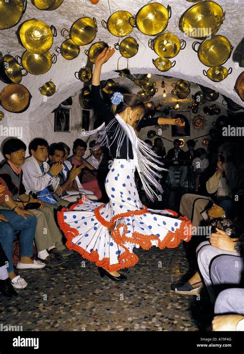 Flamenco Dancer Performing In Gypsy Bar In Sacramonte District Of