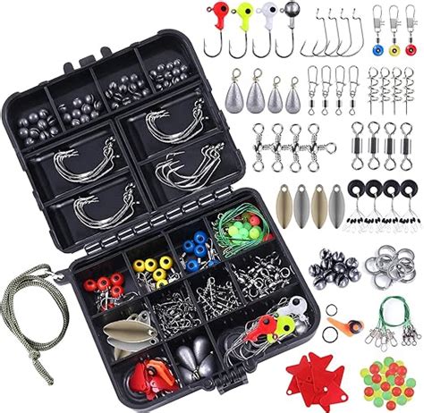 Topfort Pcs Fishing Accessories Kit Including Jig Hooks Bullet