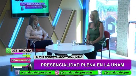 Alicia Bohren Rectora Unam Hablando De La Presencialidad Plena En La