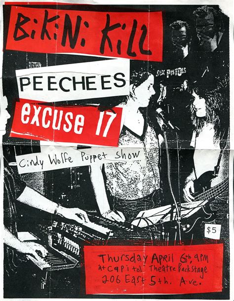 Bikini Kill Vintage Concert Poster By Raggedy Wands Artofit