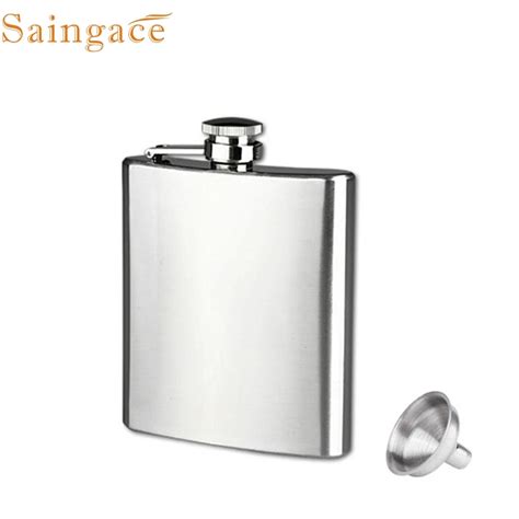 Zero 7oz Stainless Steel Pocket Hip Flask Alcohol Whiskey Liquor Screw