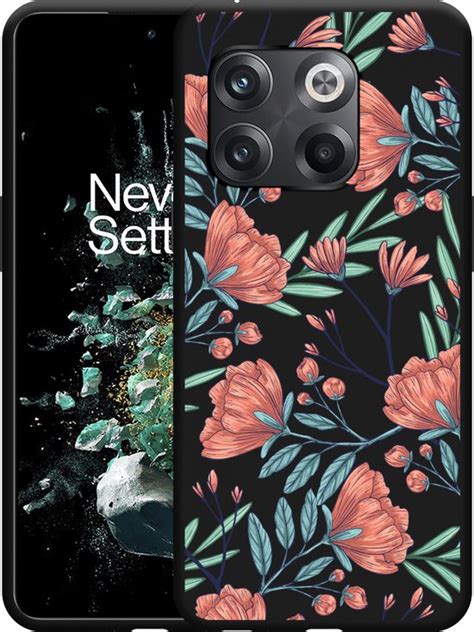 OnePlus 10T Hoesje Zwart Poppy Roses Designed By Cazy Bol