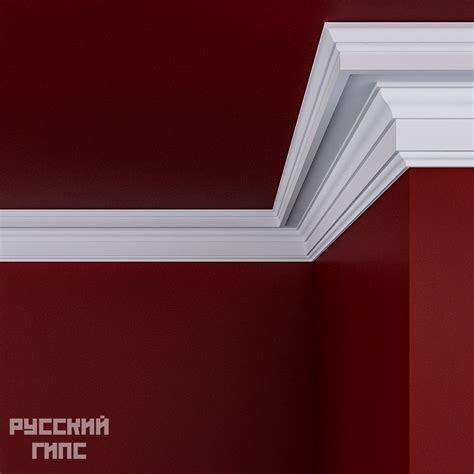 Гипсовый гладкий потолочный карниз | Карниз, Светильники, Гипс