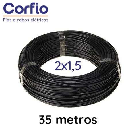 Cabo Flex Vel Pp Corfio V X Mm Preto Rolo Metros