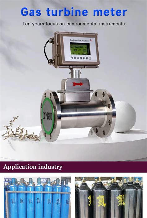 Rs Modbus Gas Turbine Flowmeter Digital Turbine Flow Meter For Lpg